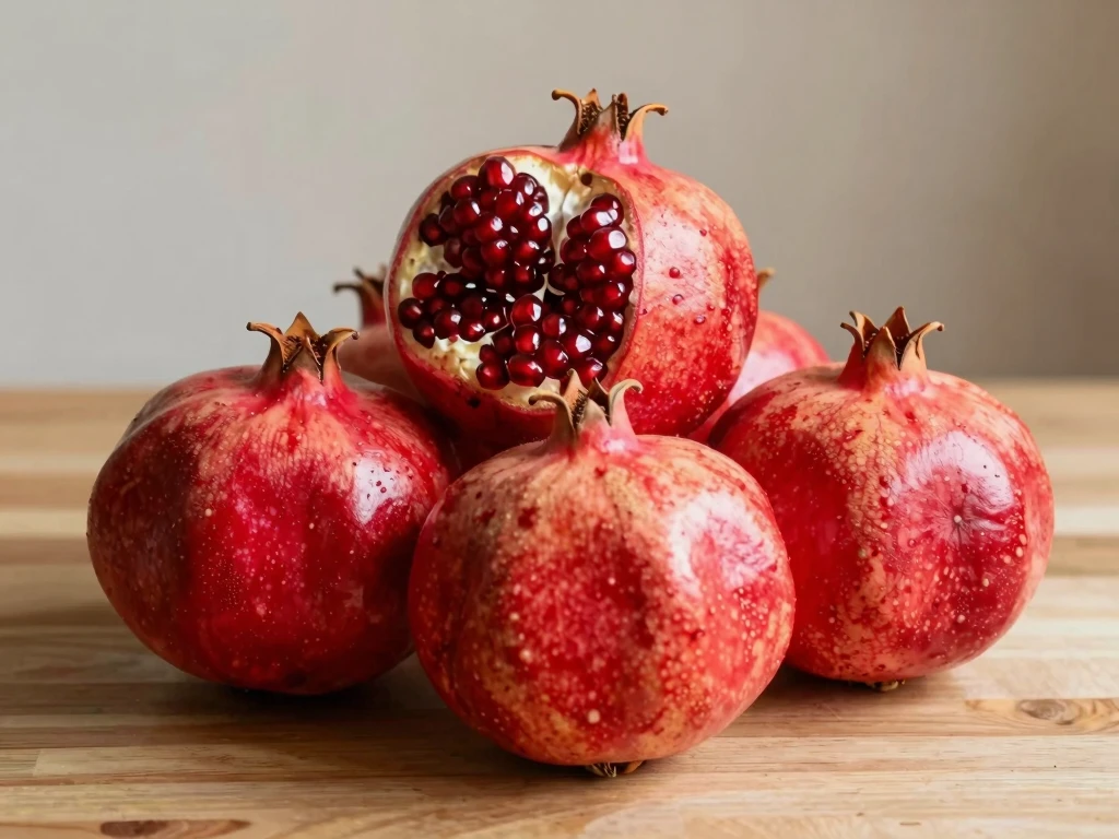 Flat illustrasjon av et granateple